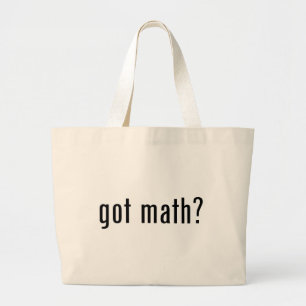 got math? large tote bag