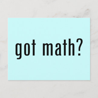 got math? postcard