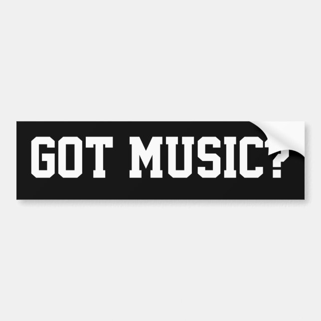 got music? bumper sticker (Front)