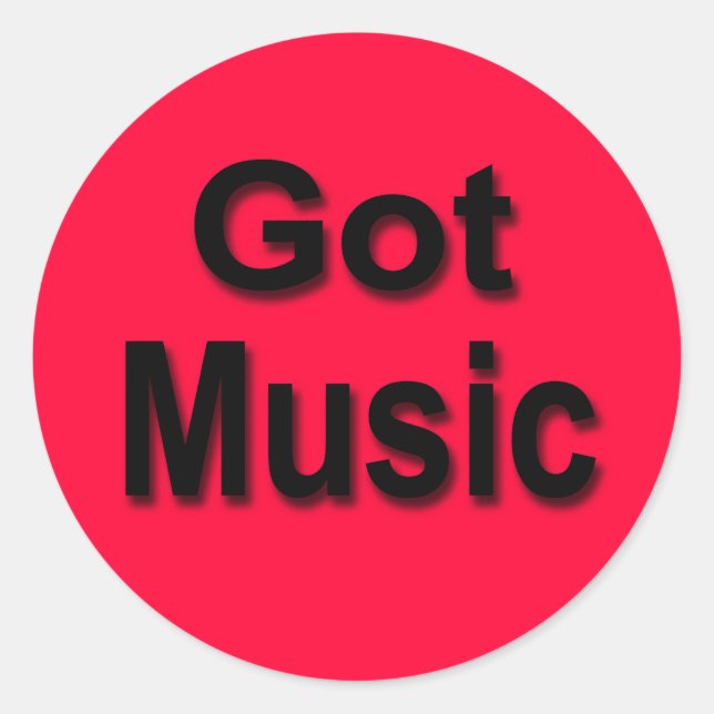 Got Music Classic Round Sticker (Front)
