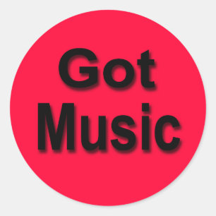 Got Music Classic Round Sticker