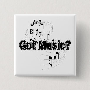Got Music (Notes) 15 Cm Square Badge
