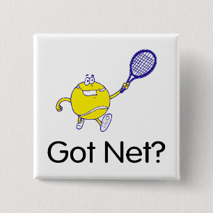 Got Net?Tennis 15 Cm Square Badge