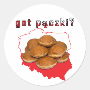 got paczki? Polish Map Classic Round Sticker
