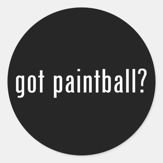 got paintball? classic round sticker (Front)