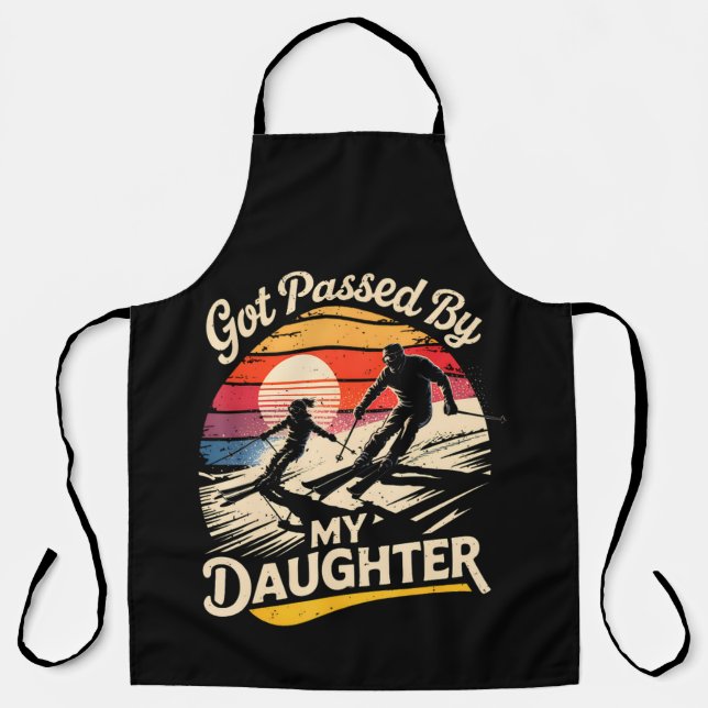 Got Passed By My Daughter Funny Skiing Ski Lover Apron (Front)
