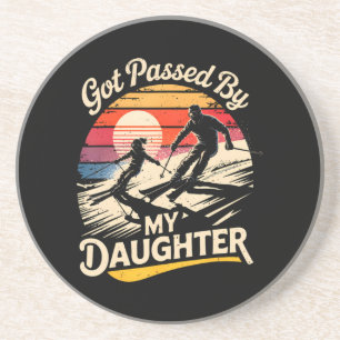Got Passed By My Daughter Funny Skiing Ski Lover Coaster