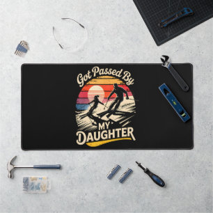 Got Passed By My Daughter Funny Skiing Ski Lover Desk Mat