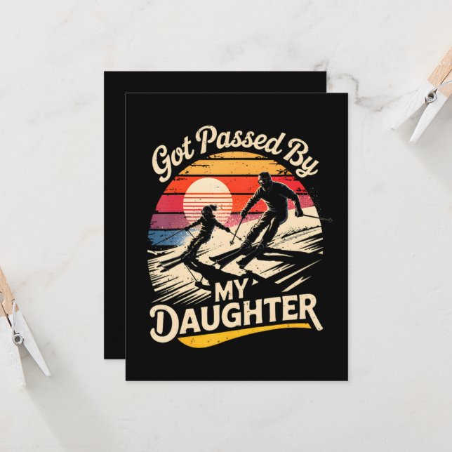Got Passed By My Daughter Funny Skiing Ski Lover Invitation (Front/Back In Situ)