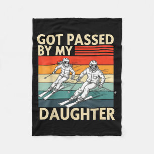 Got Ped By My Daughter Funny Ski  Fleece Blanket