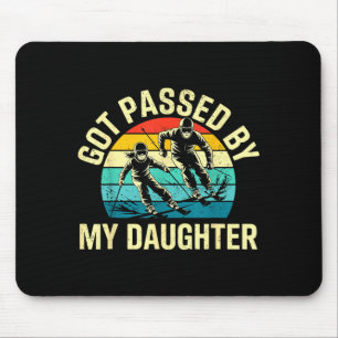 Got Ped By My Daughter Funny Ski Skiing Winter Mou Mouse Pad
