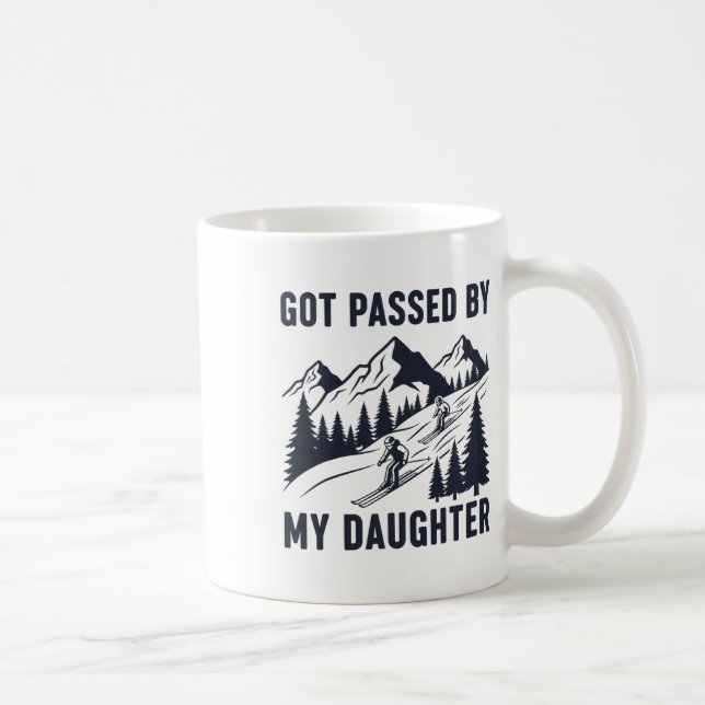 Got Ped By My Daughter Funny Skiing _28  Coffee Mug (Right)