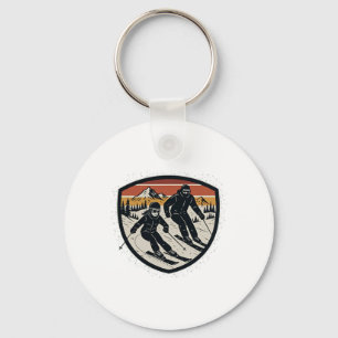 Got Ped By My Daughter Funny Skiing 2 Sided Key Ring
