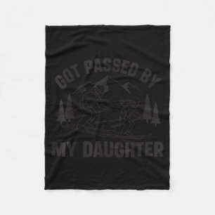 Got Ped By My Daughter Funny Skiing _7 Fleece Blanket