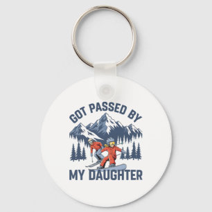 Got Ped By My Daughter Funny Skiing Family _8 Key Ring