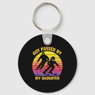 Got Ped By My Daughter Funny Skiing Family Key Ring