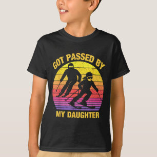 Got Ped By My Daughter Funny Skiing Family  T-Shirt