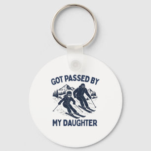 Got Ped By My Daughter Funny Skiing  Key Ring