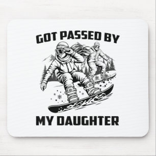 Got Ped By My Daughter Funny Skiing Ski Dad Winter Mouse Pad