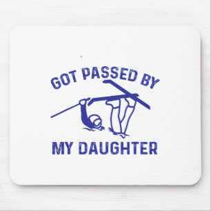 Got Ped By My Daughter Funny Skiing White Mouse Pad