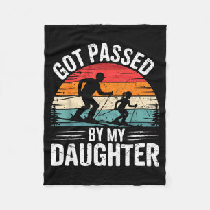 Got Ped By My Daughter Ski Dad Retro Snow Srts Des Fleece Blanket