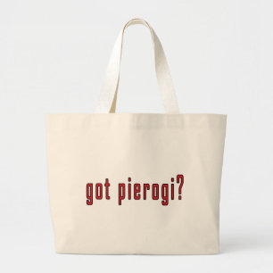 got pierogi? large tote bag