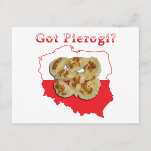 Got Pierogi Polish Map Postcard