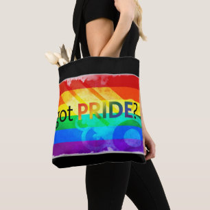 Got Pride LGBTQ Rainbow Flag Large Tote Bag
