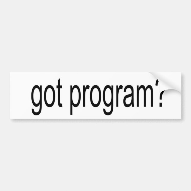got program arial narrow jjpeg bumper sticker (Front)