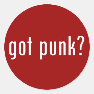 got punk? classic round sticker