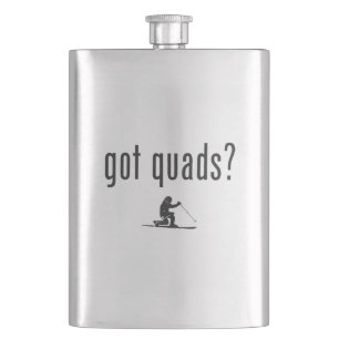 Got Quads Telemark Skiing Hip Flask