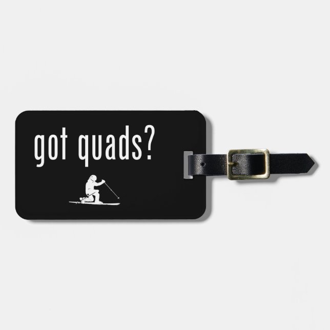 Got Quads Telemark Skiing Luggage Tag (Front Horizontal)