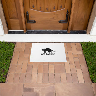 Got Rabies Racoon Doormat