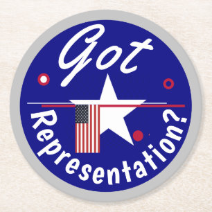 Got Representation? Cheers Round Paper Coaster