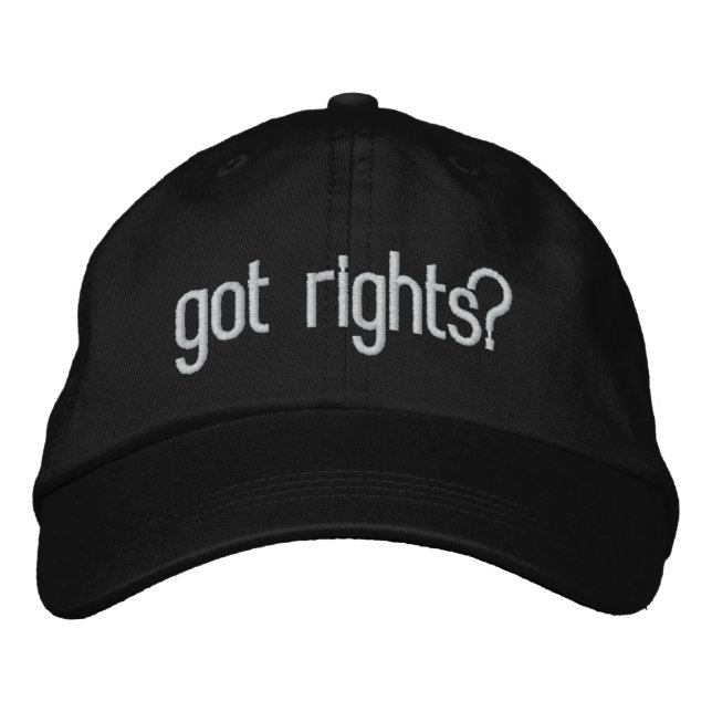 got rights? embroidered hat (Front)