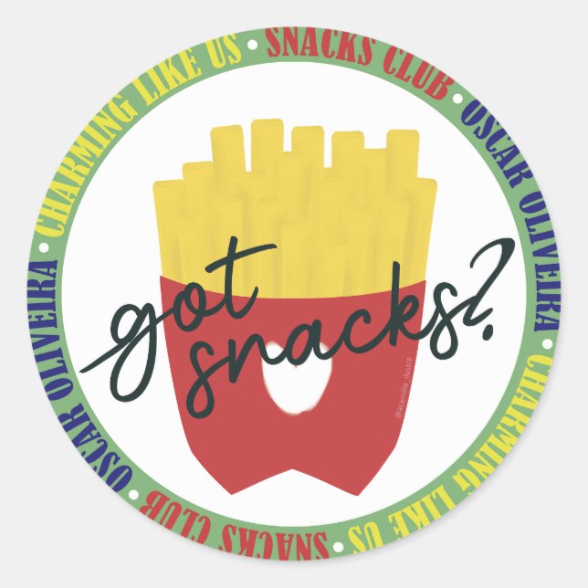 Got Snacks - AC Classic Round Sticker (Front)