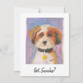 Got Snacks? Dog Card