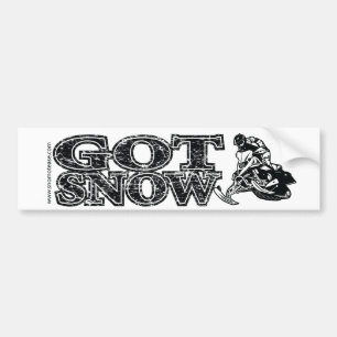 GOT-SNOW-BLACK-BUMPER BUMPER STICKER