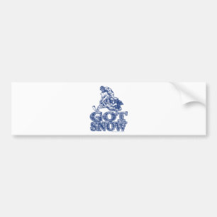 Got-Snow-Distressed-Blue Bumper Sticker