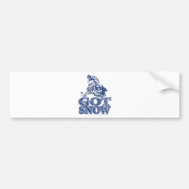 Got-Snow-Distressed-Blue Bumper Sticker (Front)