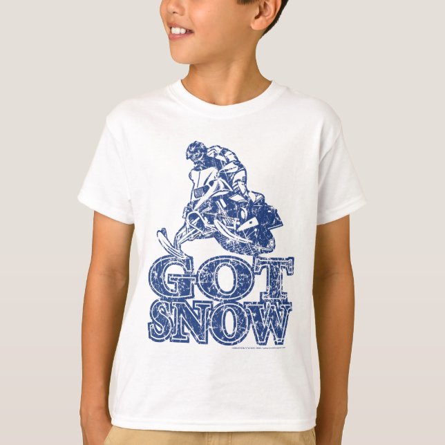 Got-Snow-Distressed-Blue T-Shirt (Front)