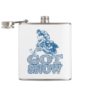 Got-Snow-Distressed-GreyBlu Hip Flask