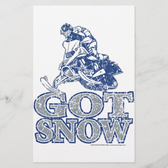 Got-Snow-Distressed-GreyBlu Stationery (Front)