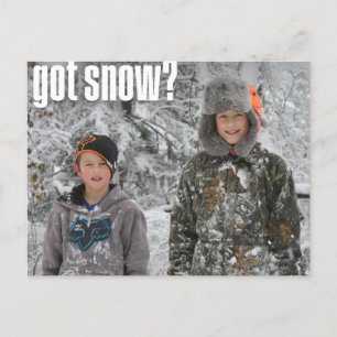 "got snow?" Holiday Postcard - 2 Photos