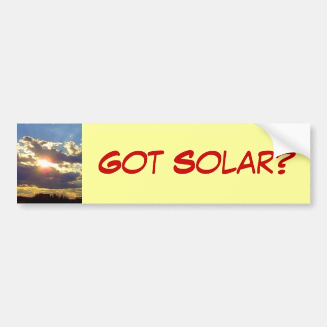 Got Solar Bumper Sticker (Front)