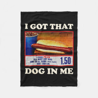 Got That Dog In Me Funny Combo 4th Of July Vintage Fleece Blanket