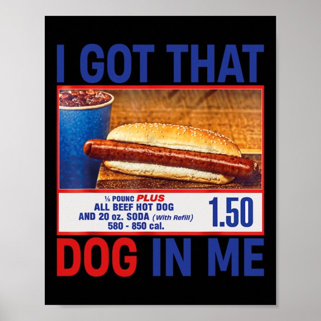 Got That Dog In Me Funny Hotdogs Combo 4th Of July Poster (Front)