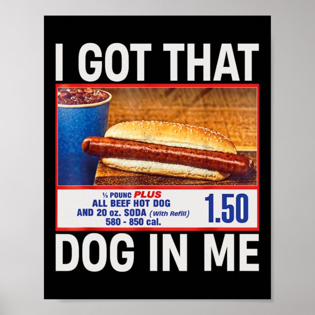 Got That Dog In Me Funny Hotdogs Combo 4th Of July Poster (Front)