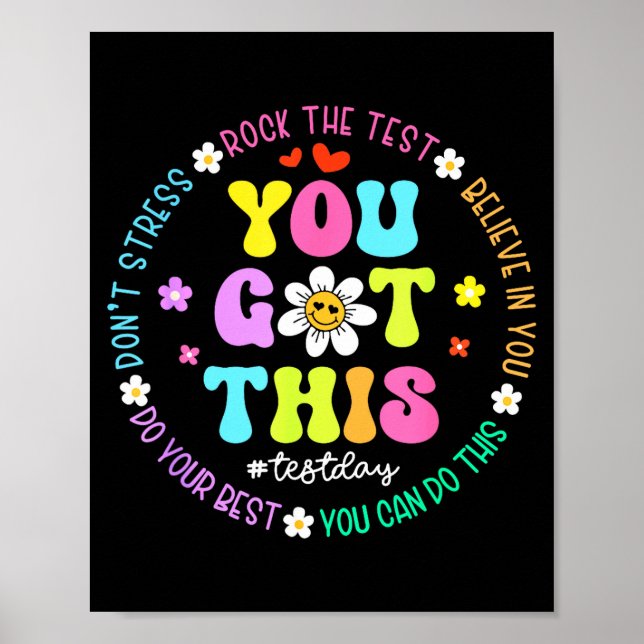 Got this don't stress rock the test test day poster (Front)