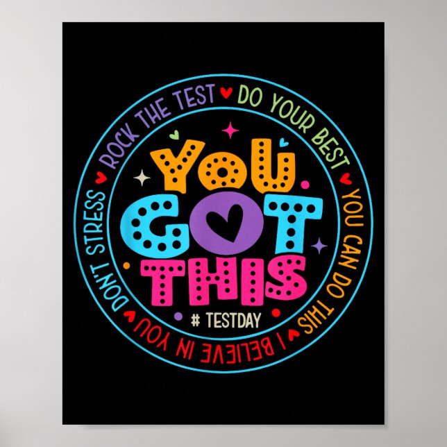 Got This Test Day State Testing Teacher Staar Test Poster (Front)